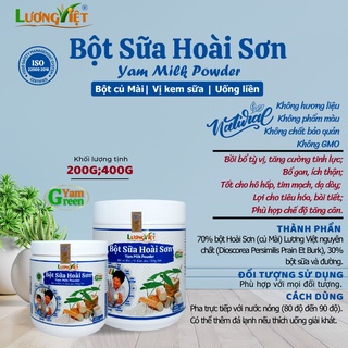 Bột củ hoài sơn lương việt yamgreen - vị kem sữa thơm ngậy dễ uống, tốt cho tì vị - lương việt official store