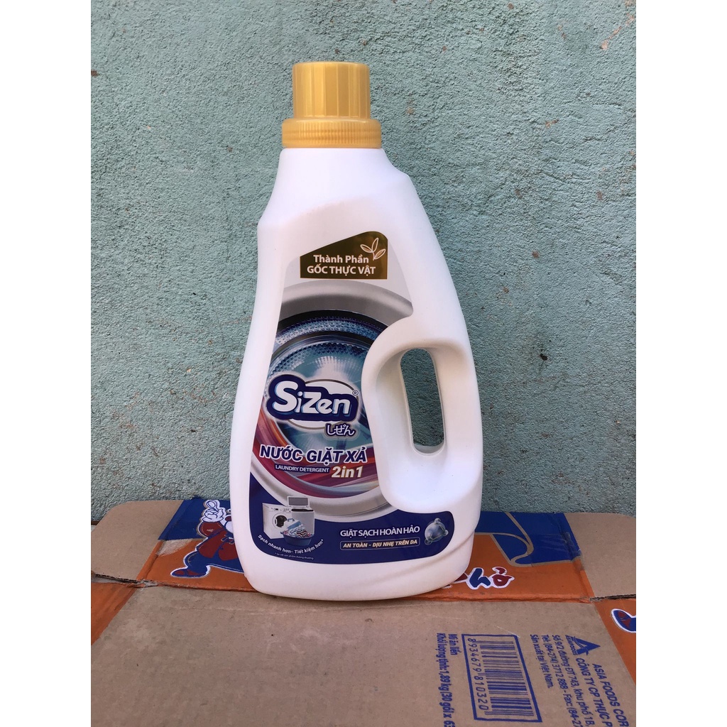 Nước giặt xả SiZen nguồn gốc thực vật 2700ml công nghệ Nhật