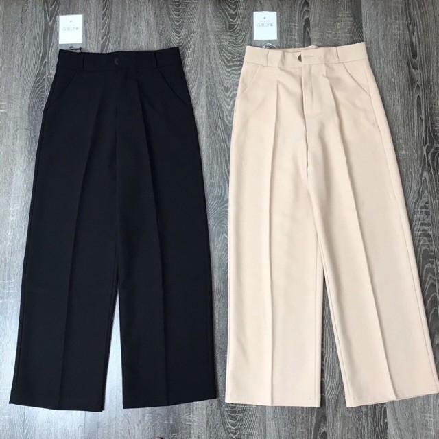 QUẦN SUÔNG ỐNG RỘNG KHÓA TRƯỚC, QUẦN CULOTTES