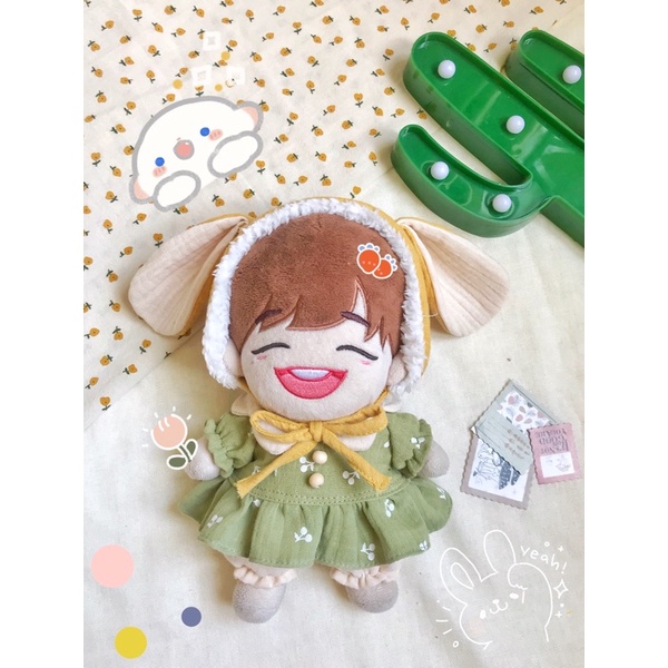 OUTFIT DOLL 10cm 15cm 20cm IDV - Set thỏ xanh