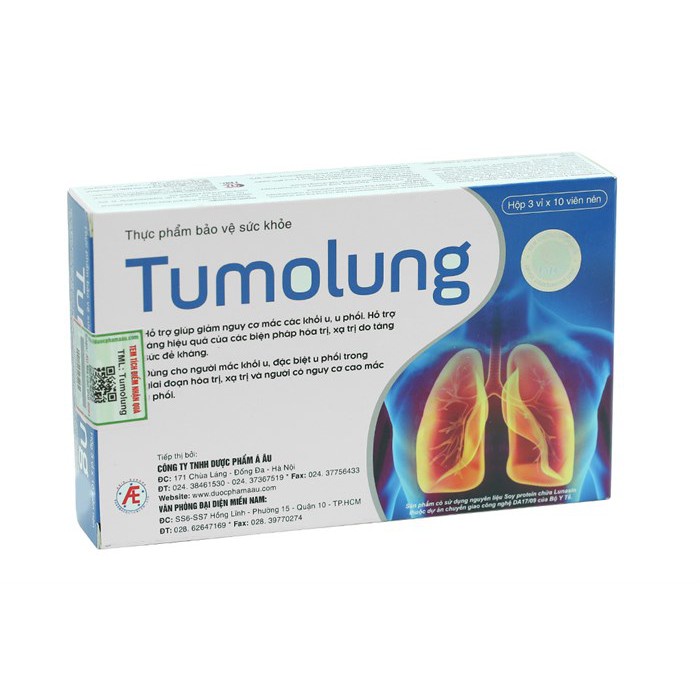 Tumolung – Viên uống hỗ trợ giảm nguy cơ mắc U phổi (Hộp 30 viên)