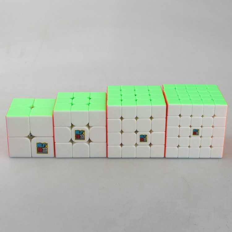 Combo 4 Rubik Moyu Meilong Gift Stickerless, 2x2, 3x3, 4x4, 5x5 - Trơn Mượt, Bẻ Góc Tốt