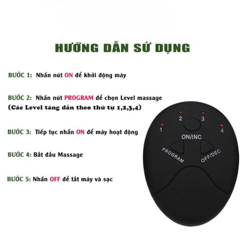 Thảm Massage Chân Pulse, Máy Massage Chân EMS 6 Chế Độ Matxa Giảm Đau Nhức, Mệt Mỏi Nhanh Chóng