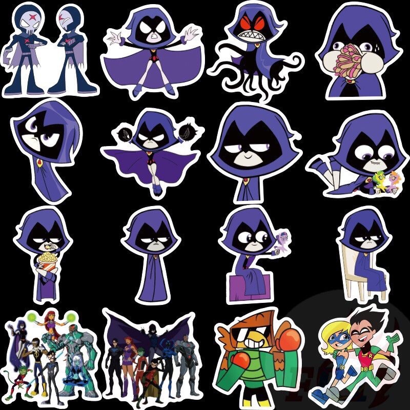 Sticker Teen Titans Go! set 30-60 cái decal ép lụa/ hình dán Teen Titans Go!