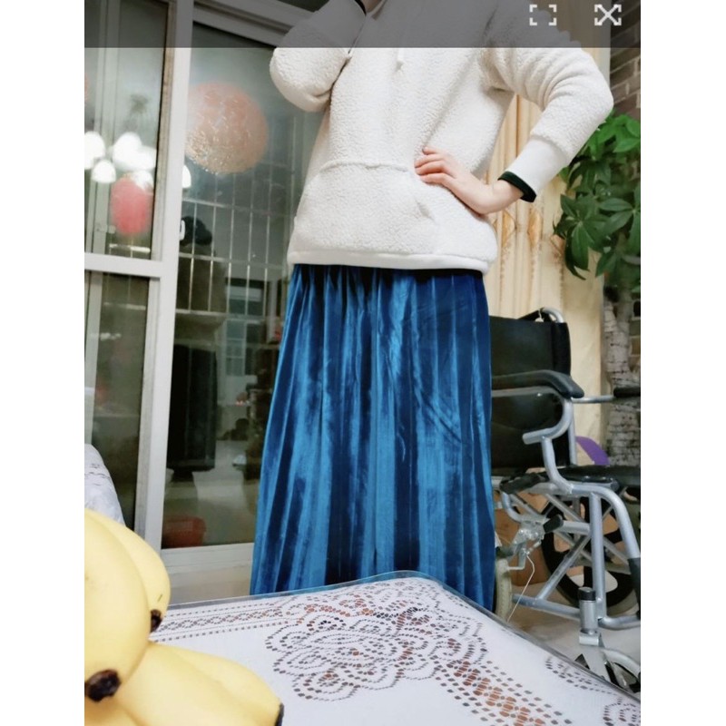 Chân váy nữ dáng dài chất nhung dày dặn mùa thu đông ( Sat&Sun )