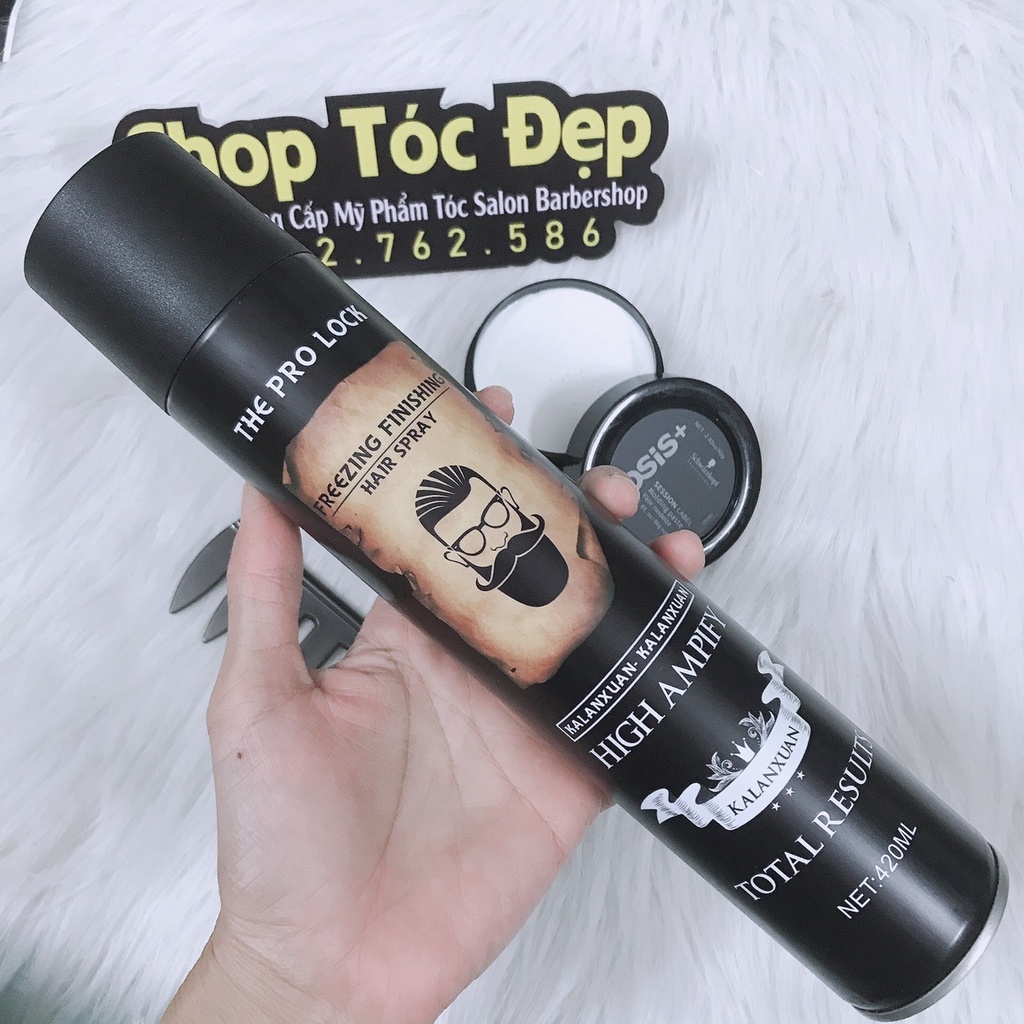 COMBO Gôm the pro lock + sáp osis+black (tặng lược tạo kiểu)