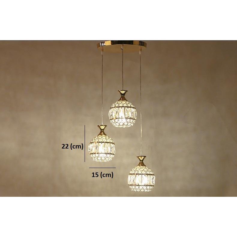 Đèn Thả Pha Lê Sang Trọng Hiện Đại Trang Trí Phòng Ngủ, Phòng Bếp, Phòng Khách SHOWROOM Cực chất