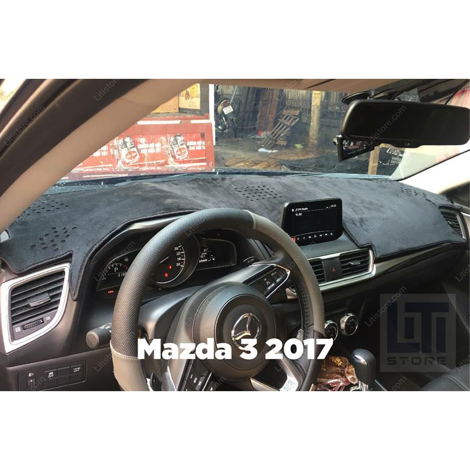thảm taplo lông cừu loại đẹp mazda 3