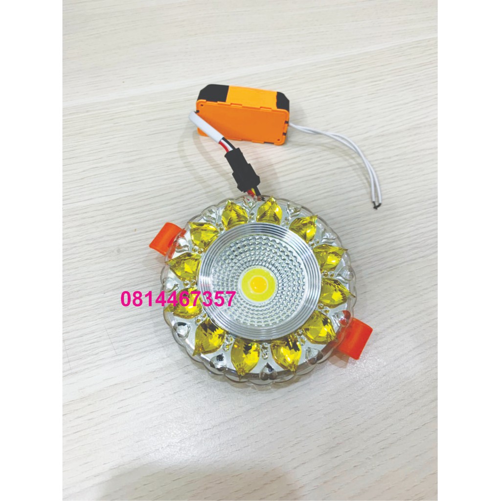 Đèn led âm trần viền đá 3 chế độ màu 3w+3w