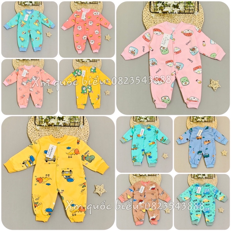 bộ body nỉ lông cực dễ thương cho bé trai, bé gái size 3-13kg