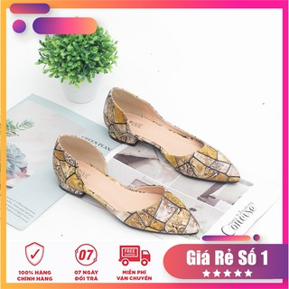 Giày Bệt Nữ Khoét Eo Mũi Nhọn 1cm P868