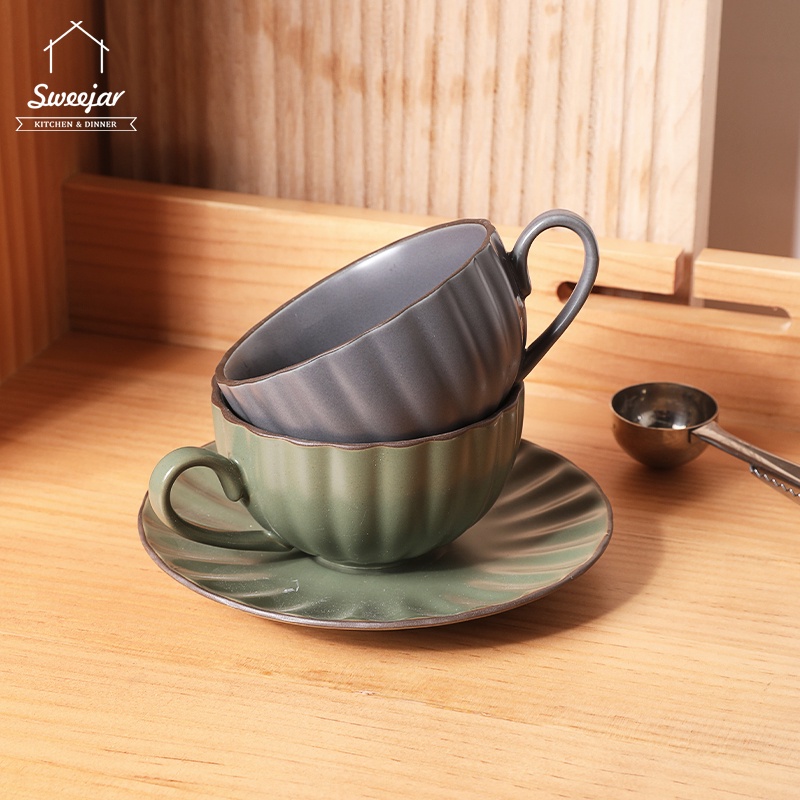 Sweejar Bộ Cốc Gốm 180ML Phong Cách Châu Âu Tiện Dụng Cho Máy Pha Cà Phê Espresso