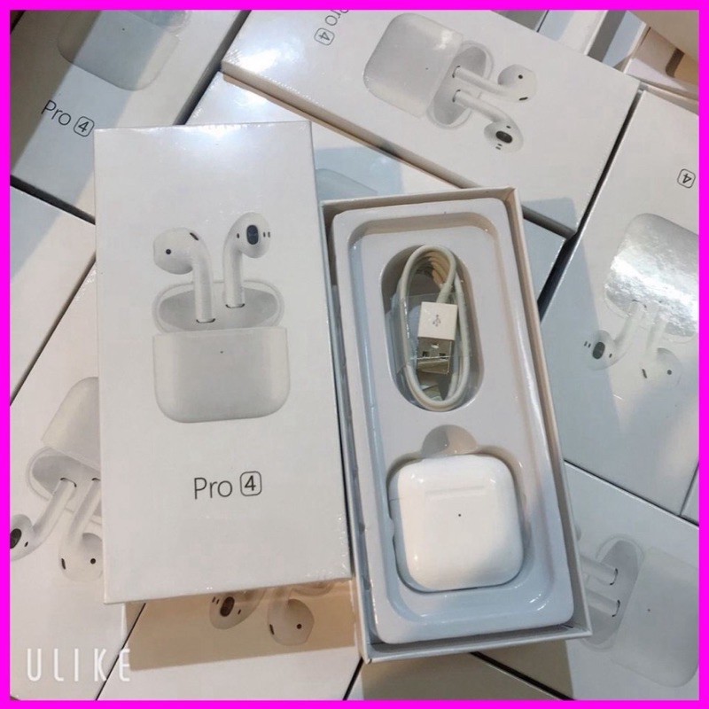 Tai Nghe Bluetooth Airpods Pro 4 Loại 1 . Tự Động Kết Nối Với Iphon . Âm Thanh Cực Đỉnh (Cam Kết Chất Lượng