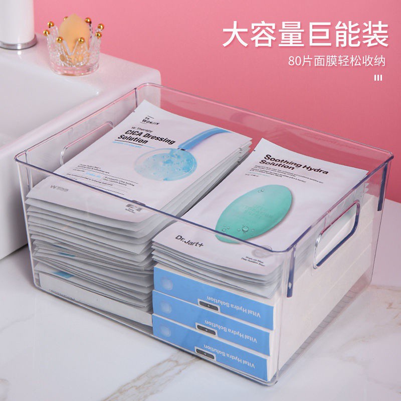 Hộp Đựng Mặt Nạ / Mỹ Phẩm Để Bàn Trong Suốt Cỡ Lớn Tiện Dụng