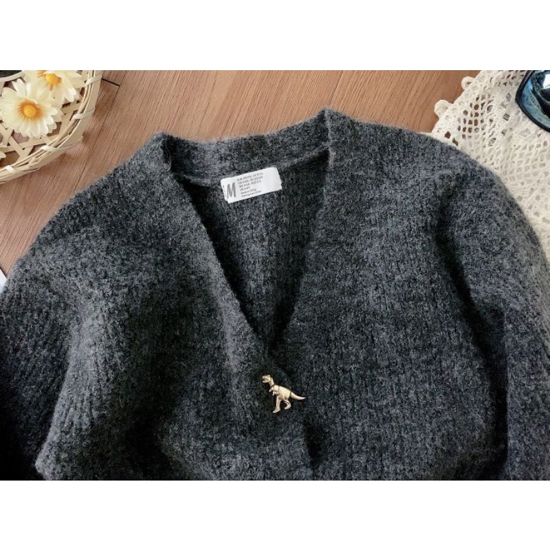 Áo khoác len cardigan bé gái Hm dư xịn