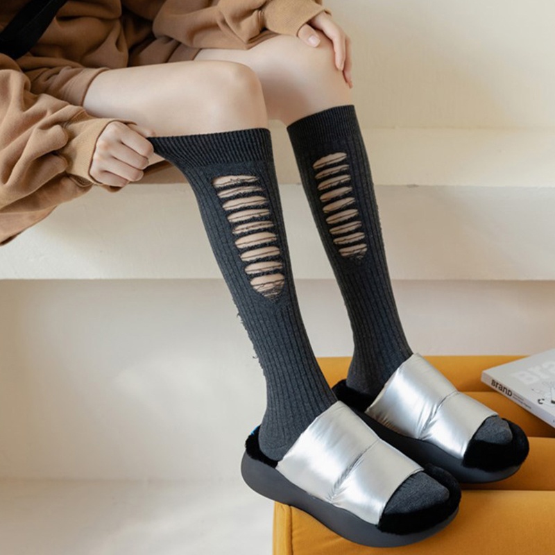 1 Đôi Tất Chân Rách Gối Phong Cách Lolita Nhật Bản Cho Nữ