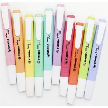 Bộ 10 bút dạ quang Stabilo Swing Cool Highlighter – UP.PENS Collection – Pastel Colors