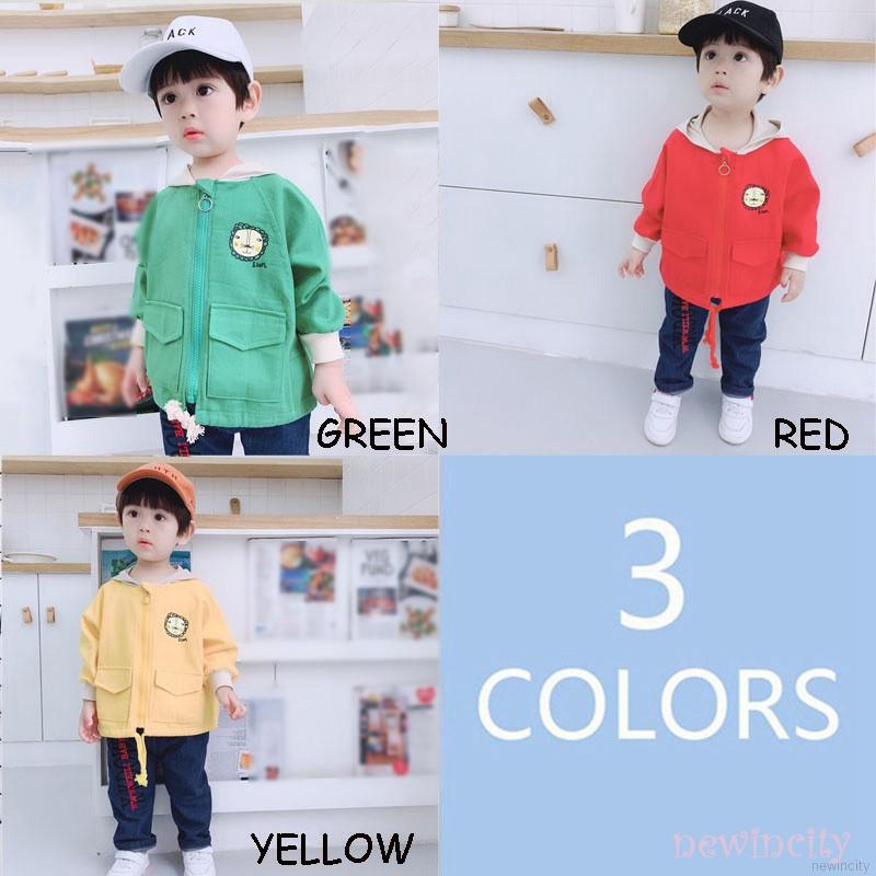 Áo Khoác Hoodie Có Khóa Kéo In Hình Hoạt Hình Dễ Thương Cho Bé