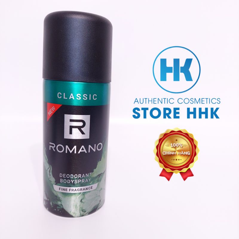 Xịt Khử Mùi Toàn Thân Cho Nam Romano 150ml (Chính Hãng)