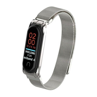 Dây đeo kim loại mắt lưới CS Mi band 4, mi band 3