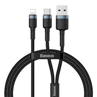 Cáp 2 in 1 iPhone - Type C *  Baseus cafule USB+Type-C PD Cable 1.2m