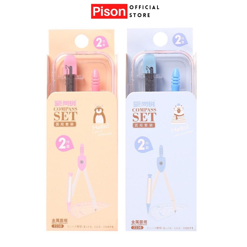 Compa Pison chì bấm cao cấp kèm ruột chì - nhiều màu - 01 cái