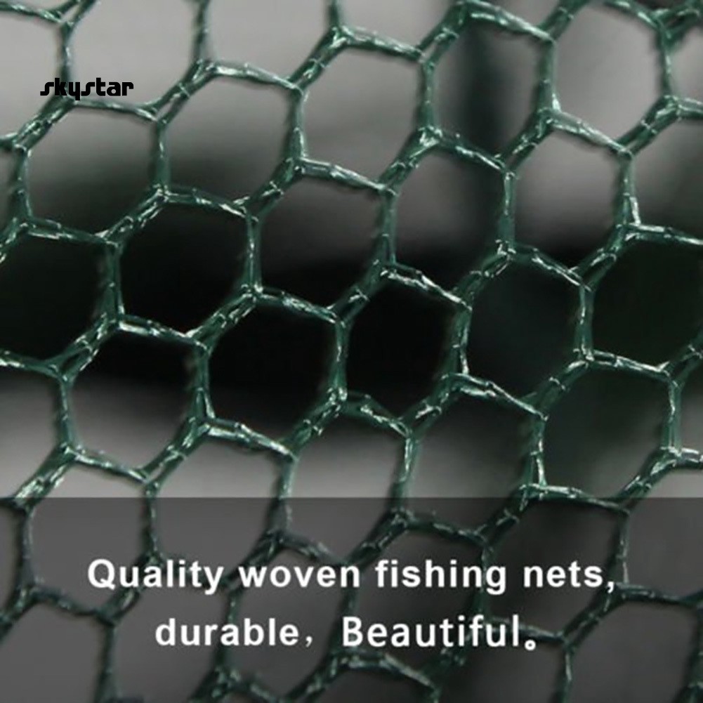 Lồng Lưới Bắt Tôm Cua Cá Tự Động 6 Lỗ Bằng Nylon Có Thể Gập Lại