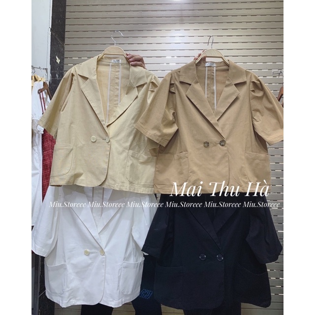 ÁO KHOÁC VEST BLAZER NGẮN TAY DÁNG CROPTOP | BigBuy360 - bigbuy360.vn