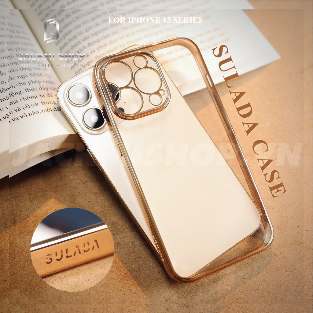 [HÀNG CHÍNH HÃNG] Ốp lưng SULADA trong suốt viền màu bảo vệ camera cho iPhone 13/13Pro/13ProMax | BigBuy360 - bigbuy360.vn