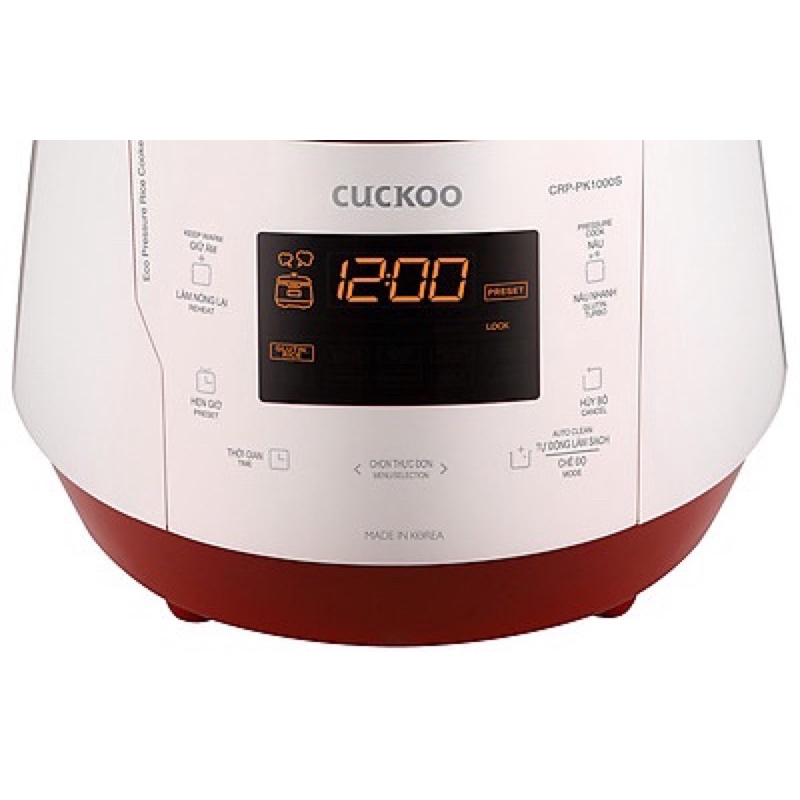 Nồi cơm áp suất điện tử Cuckoo CRP-PK1000S - 1.8 Lít - Hàng Chính Hãng