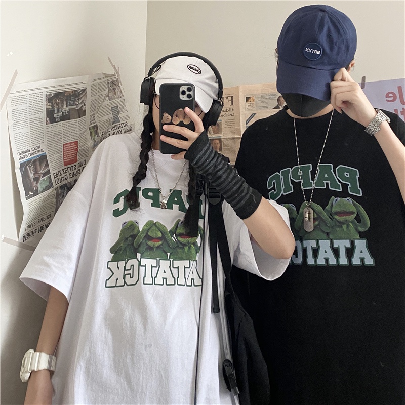 Áo Thun Nữ Ngắn Tay Cổ Tròn Form Rộng Thời Trang Hàn