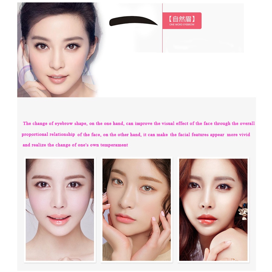 Bộ 3 Khuôn Hình dán lông mày làm đẹp /hình dán Kẻ Mày / mới tập trang điểm Kẻ Lông Mày Dán Nhãn dán /lông mày /hình dán
