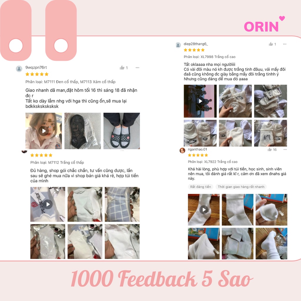 Tất vớ nam nữ 3 màu trắng đen xám trơn unisex chất liệu vải Hàn co giãn bốn chiều - Orin Shop CR003