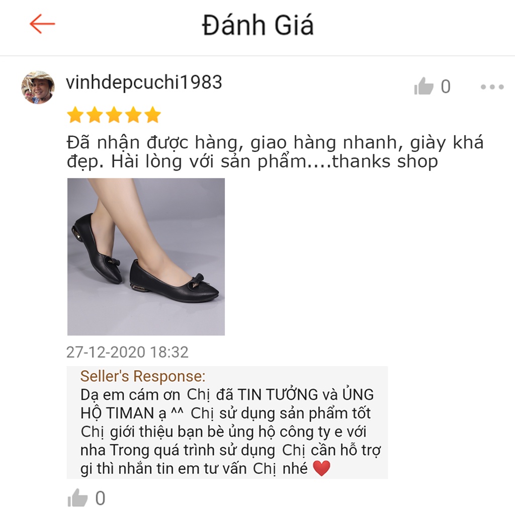 Giày nữ đế bệt TIMAN BN90 êm chân chắc chắn nhẹ nhàng bảo hành 1 năm