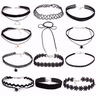 Set 12 vòng cổ choker nữ cá tính và thời trang