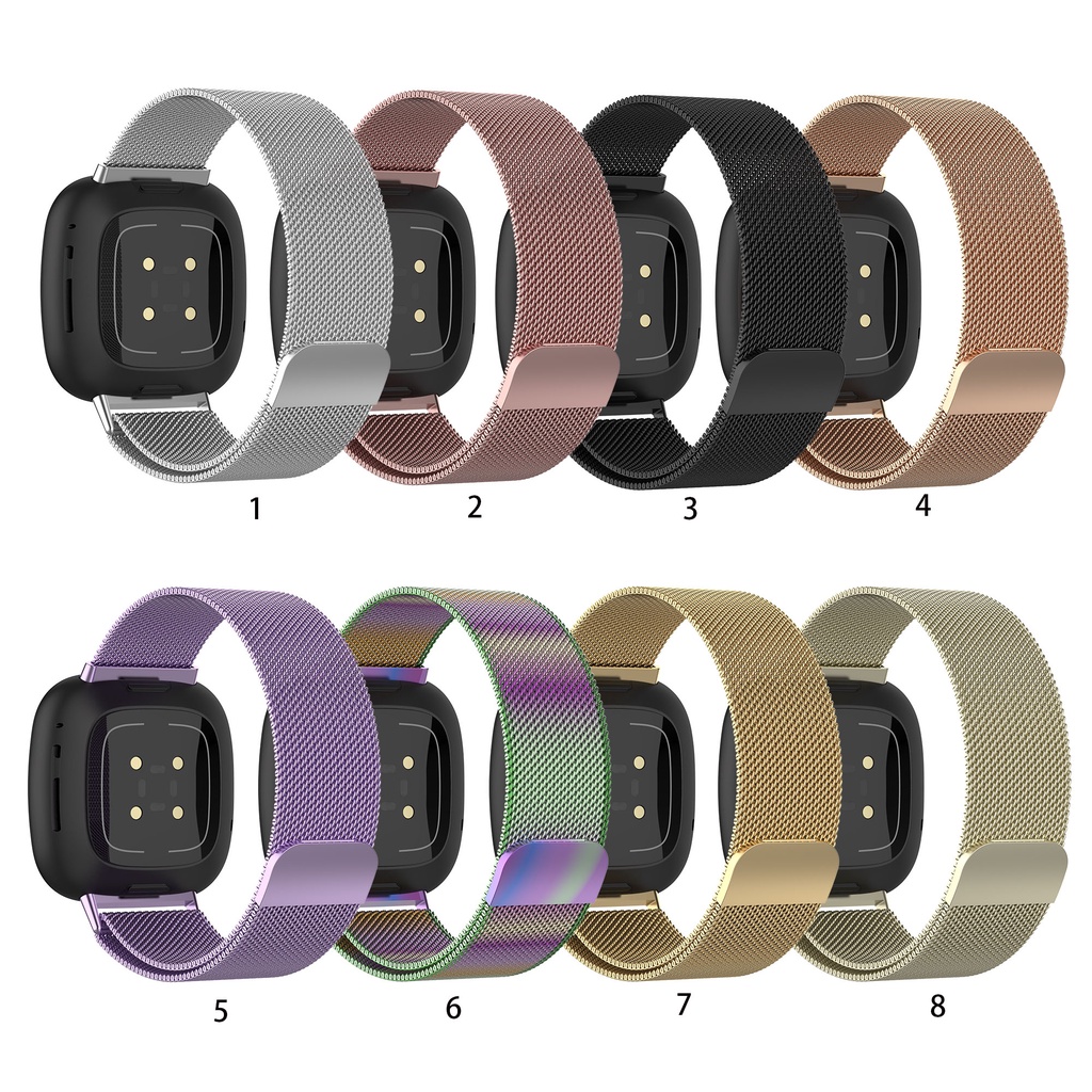 Dây Đeo Inox Milanese Cho Đồng Hồ Thông Minh Fitbit Versa 3 4 Fitbit Sense 2