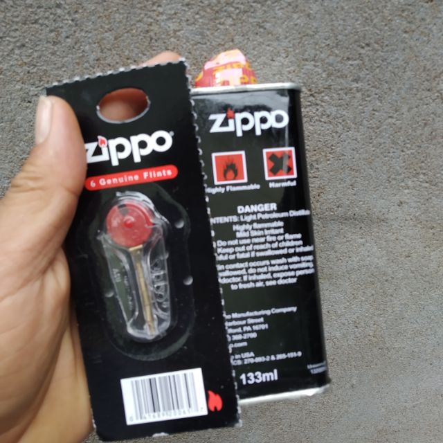 Xăng zippo 133ml kèm vĩ đá