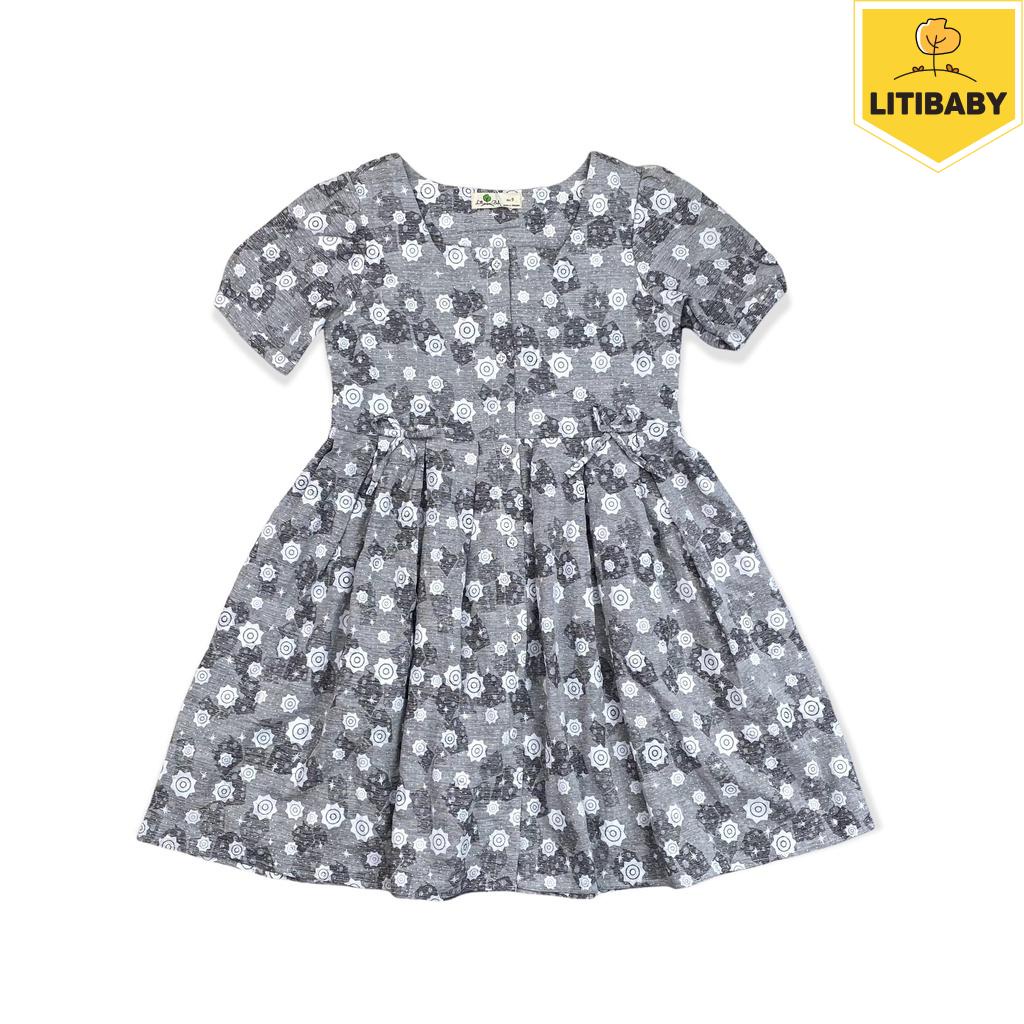 Váy litibaby cho bé gái thô đũi cổ vuông size 8/12
