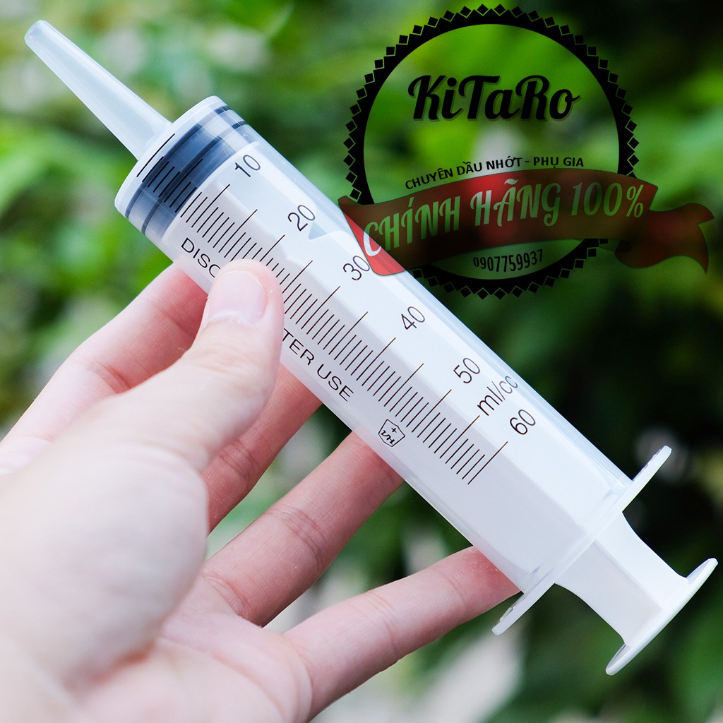 [Mã LIFEAU5SALE giảm 10% đơn 50K] Bơm Tiêm - Ống Tiêm Thay Nhớt Láp, Nhớt Máy 60ml