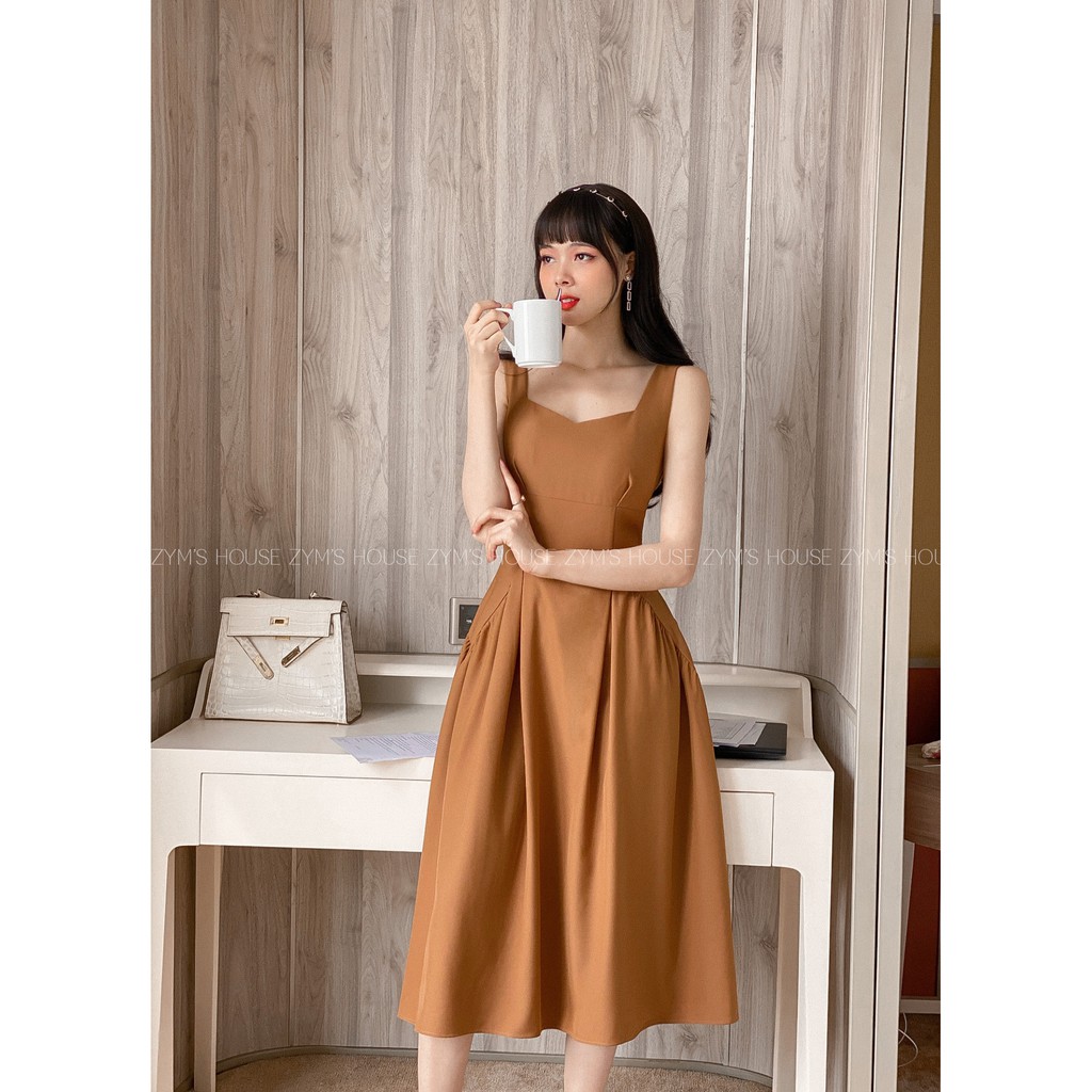 [Mã FAMALLT5 giảm 15% đơn 150k] Váy xòe sát nách xếp ly ngực Zym’s House V1321 | BigBuy360 - bigbuy360.vn