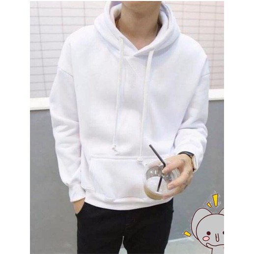 Áo Hoodie Unisex, Áo đôi Hoodie Nam Nữ 2 Màu Đen Trắng trơn, Chất Dày Dặn, Hình Thật khách mặc, chất nỉ bông