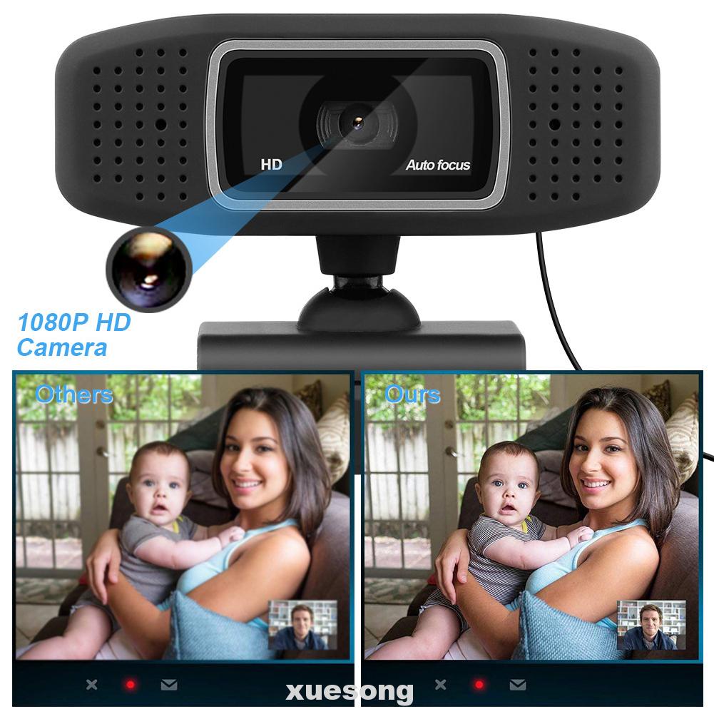 Webcam HD tự động lấy nét bằng ABS chống tiếng ồn kèm micro | BigBuy360 - bigbuy360.vn