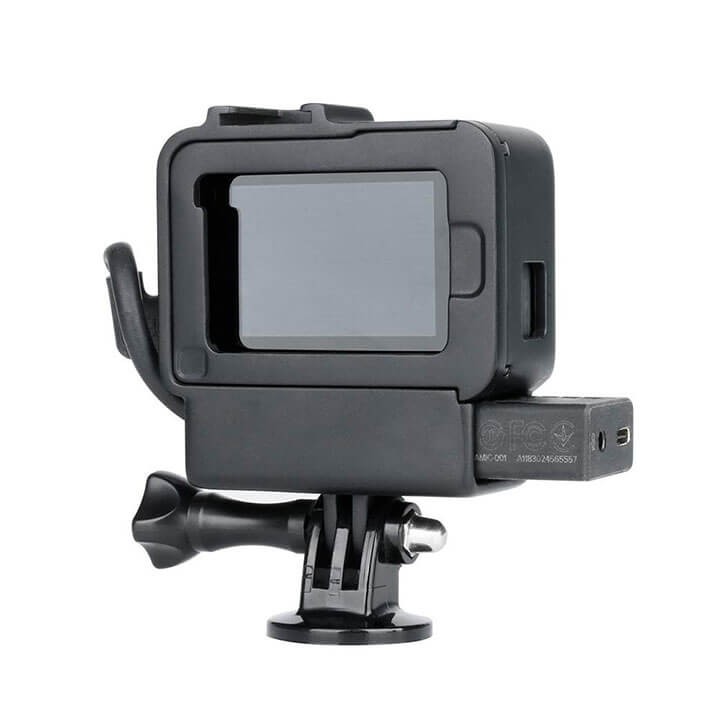 Khung Gopro 7 / 6 / 5 tích hợp khe gắn đầu chuyển và mic thu âm