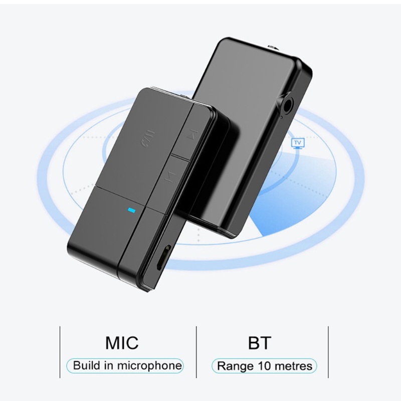 Bộ Chuyển Đổi Bluetooth 5 0 AUX Chống Ồn Cho Xe Hơi / Nhà Ở