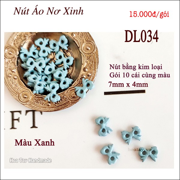 Nút áo Nơ Xinh - Phụ kiện làm đồ búp bê, thú bông DL034