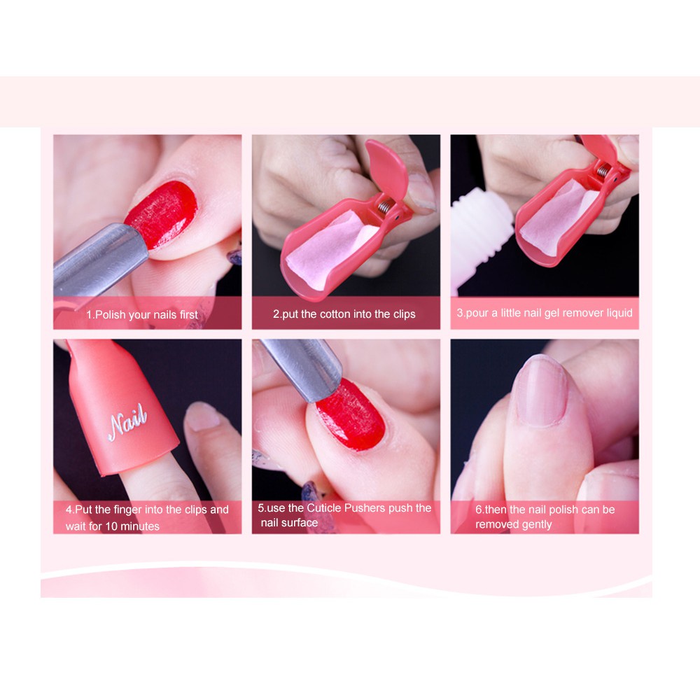 Bộ kẹp nhựa ủ phá tay chuyên dùng cho nail