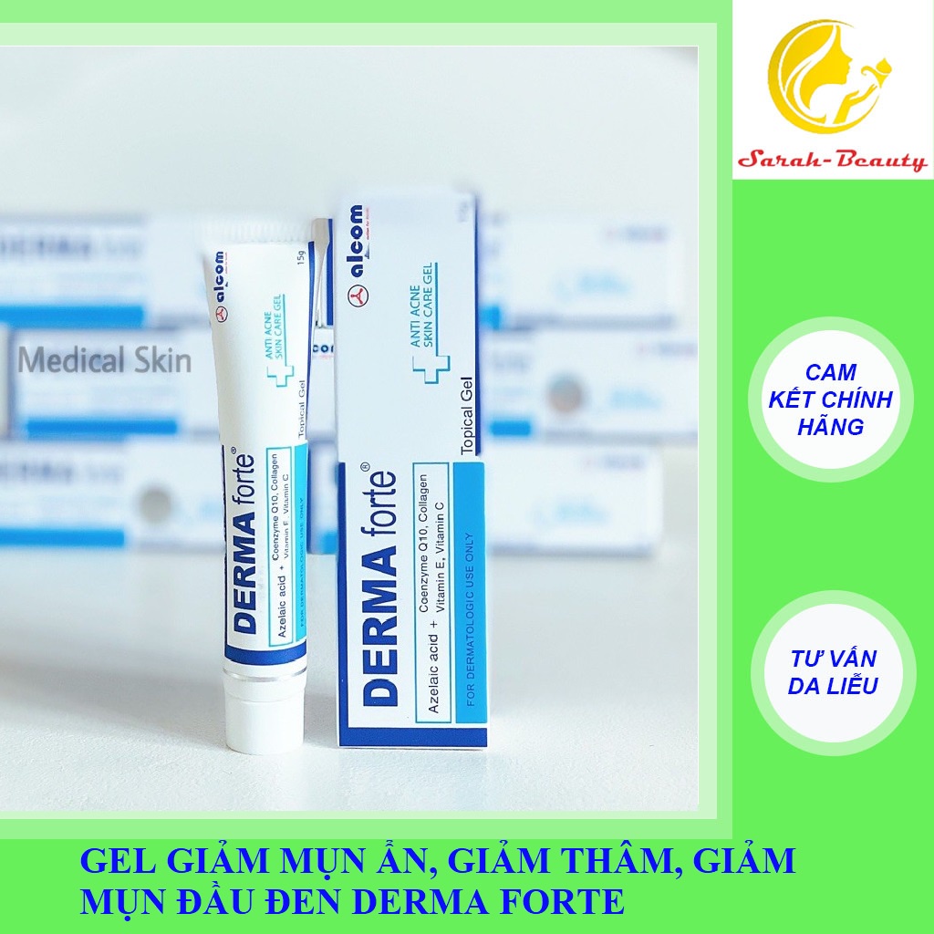 Derma Forte Gel 15g - Giảm Mụn Trứng Cá, Mờ Thâm, Mờ Sẹo, Dưỡng Da