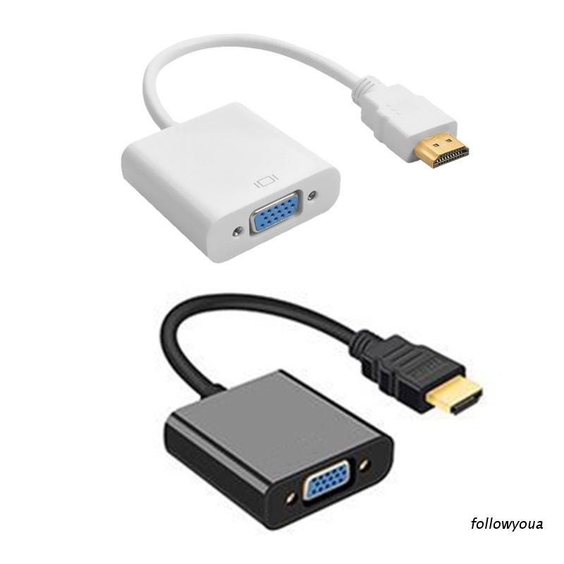 Đầu Nối Chuyển Đổi HDMI Sang VGA Cho Laptop PC PS3 DVD TV Stick