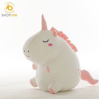 Thú bông ngựa béo 1 sừng (Size lớn 35cm)