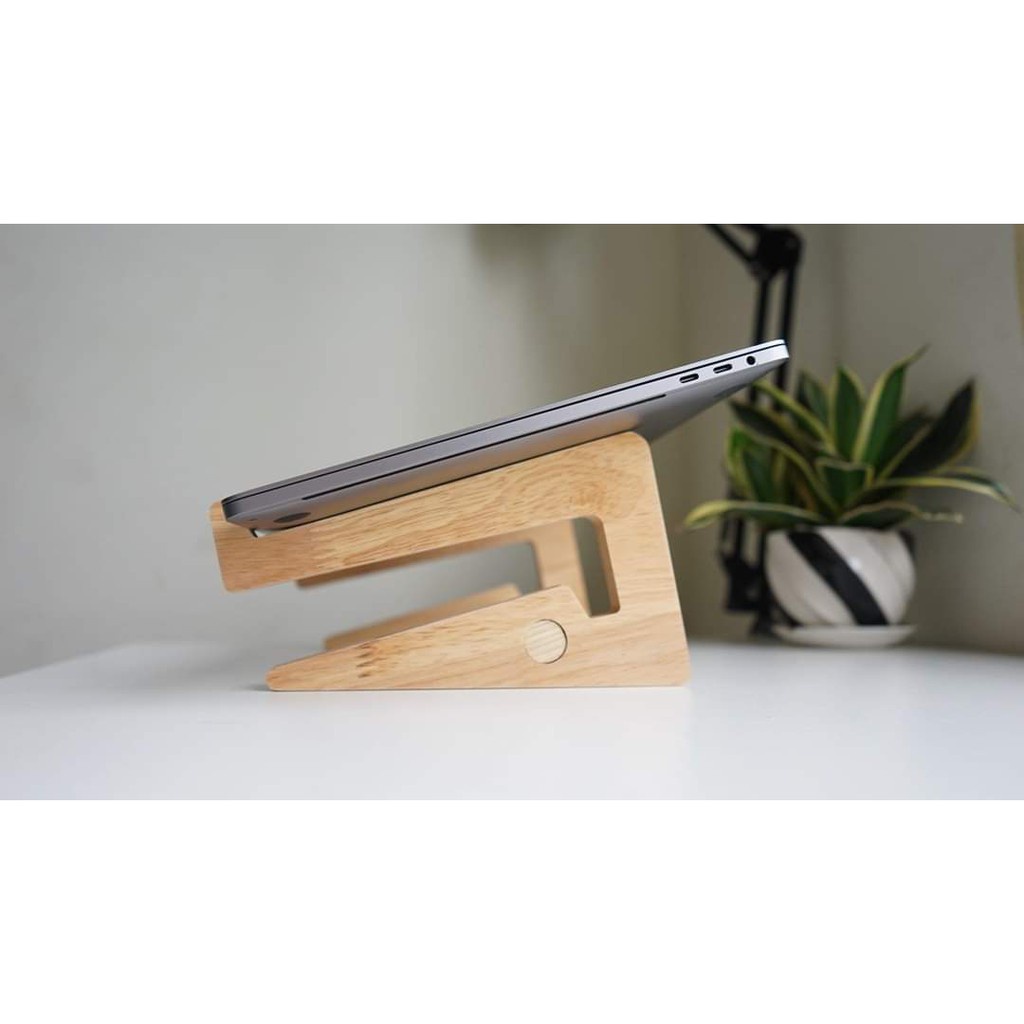 ❤️ Đế tản nhiệt kiêm giá đỡ K2 cho laptop, macbook bằng gỗ tự nhiên bền đẹp